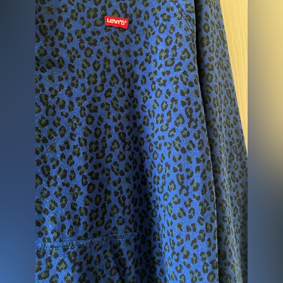 Women’s Levi’s Leopard Print Hoodie Sweatshirt - Blue - Picture 4 of 7